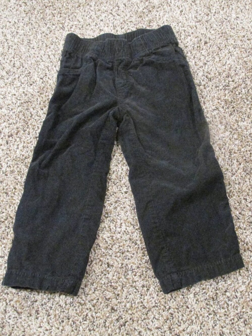 Jumping Beans Pull On Corduroy Pants Toddler Girls 2T Black Elastic‎ Casual